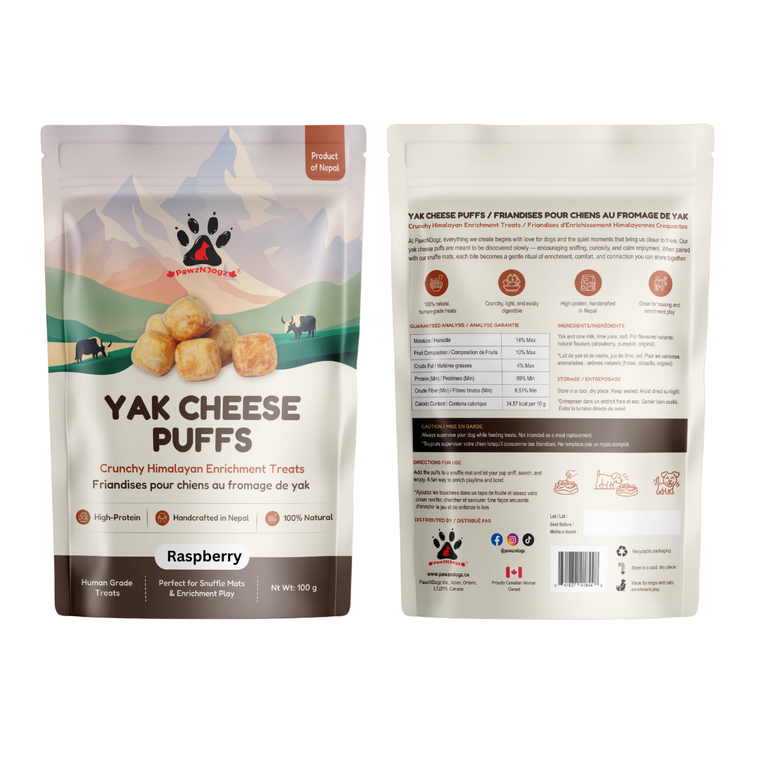 Yak Cheese Puffs for Dogs – Raspberry