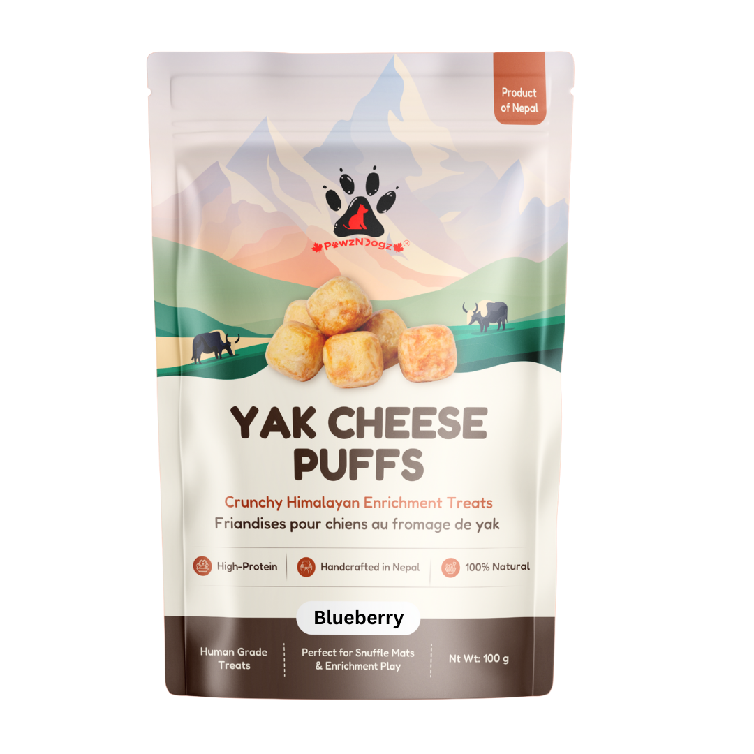 Yak Cheese Puffs for Dogs – Blueberry