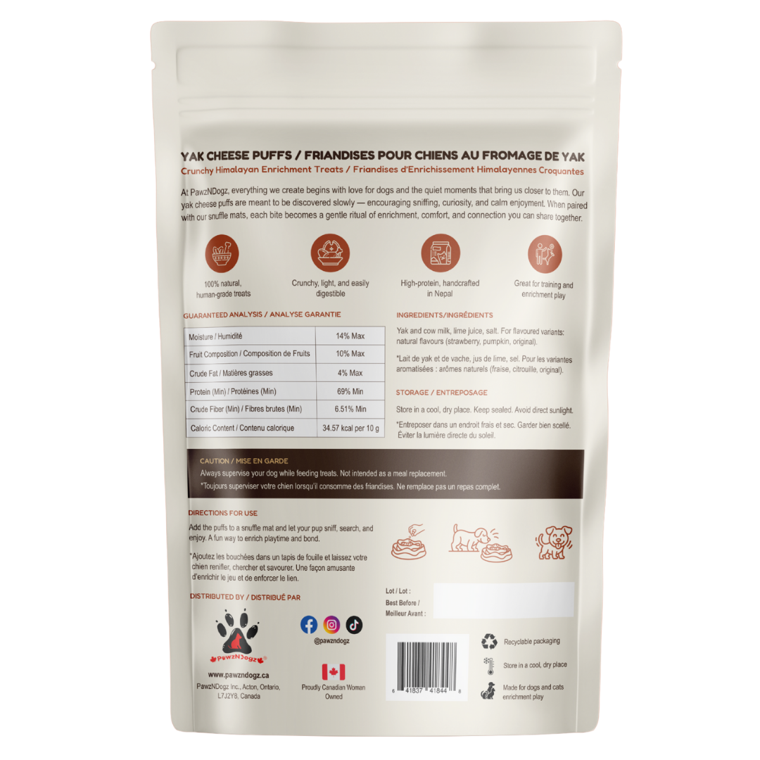 Yak Cheese Puffs for Dogs – Pumpkin