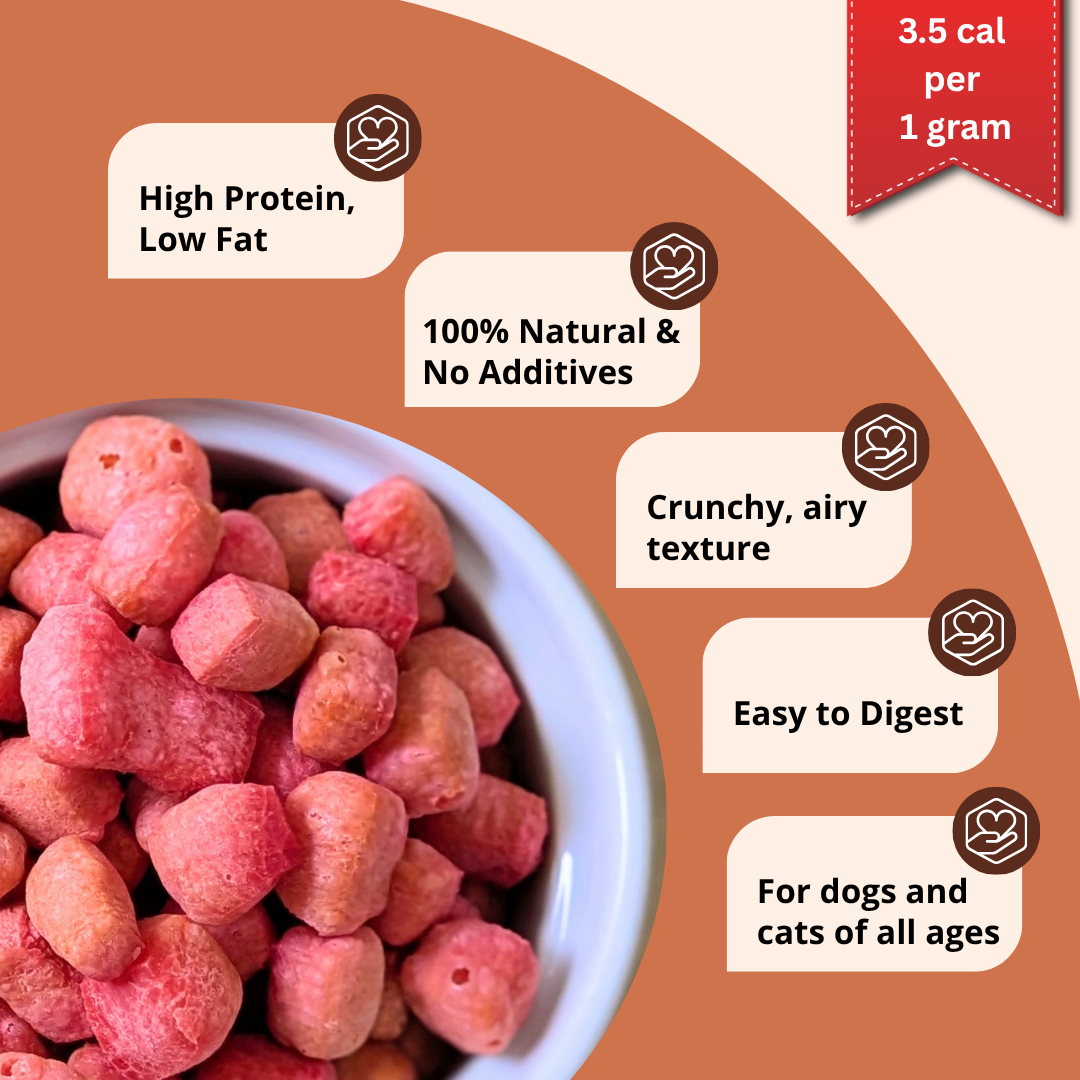 Yak Cheese Puffs for Dogs – Raspberry