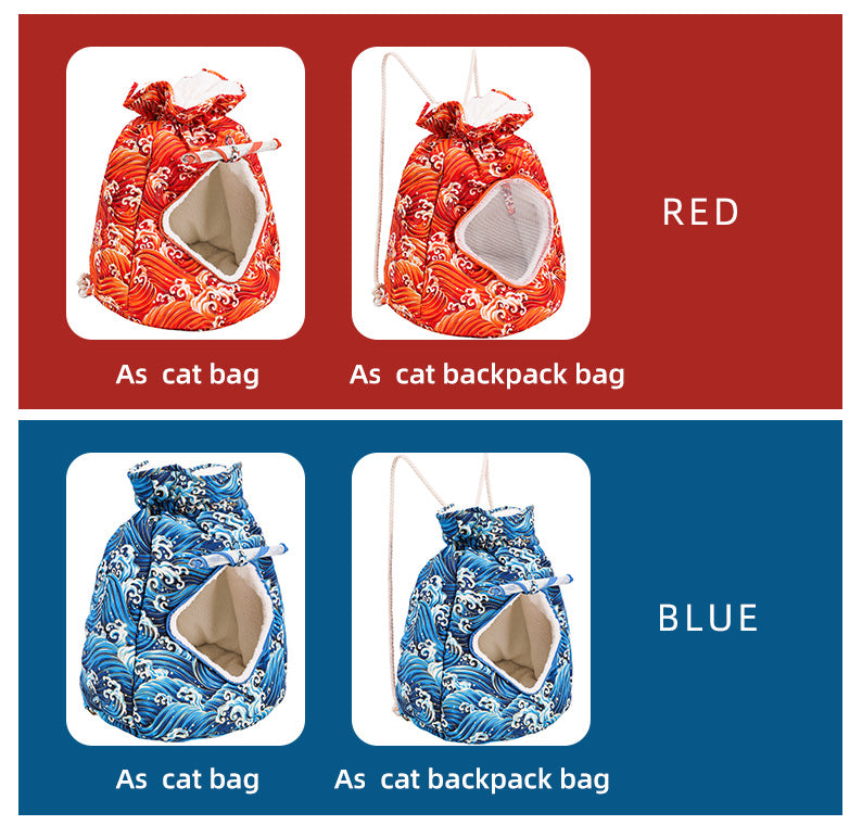 Dual Function Small Pet / Cat Backpack and Bed
