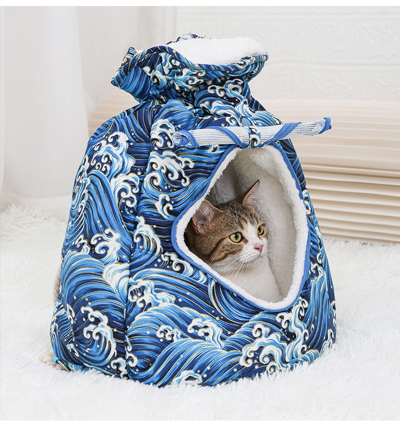 Sac à dos et lit à double fonction pour petits animaux/chats