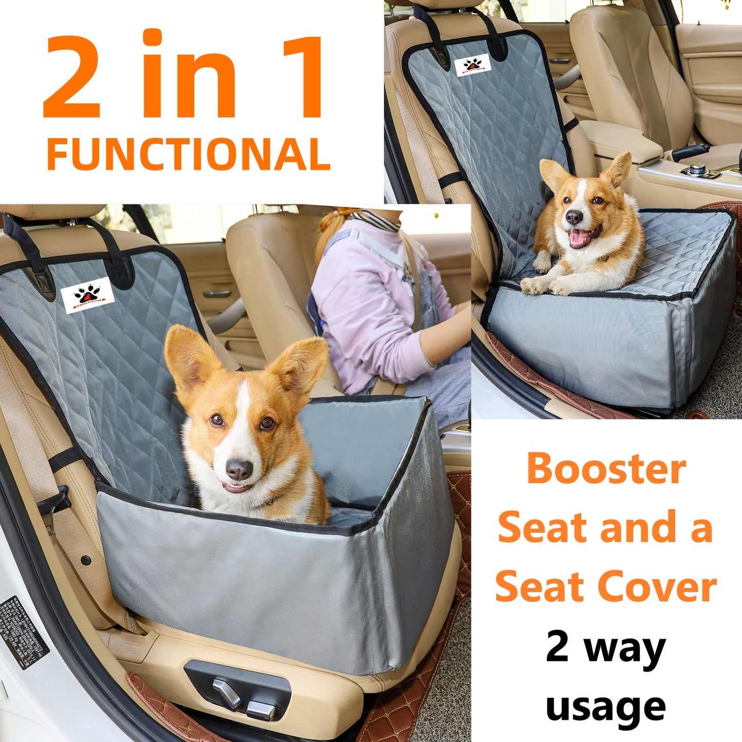 Dual Function Car Booster Seat With High Walls